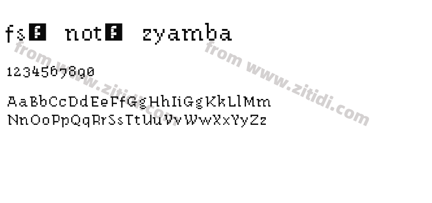 fs-not-zyamba字体预览