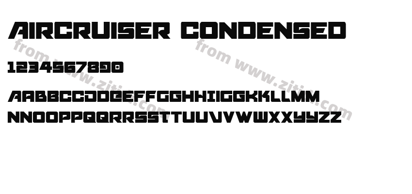 Aircruiser Condensed字体预览