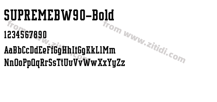 SUPREMEBW90-Bold字体预览