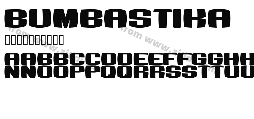 Bumbastika字体预览