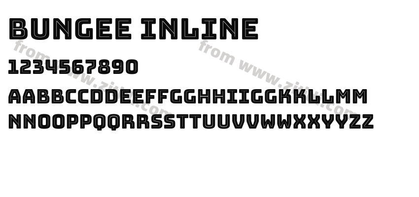 Bungee Inline字体预览