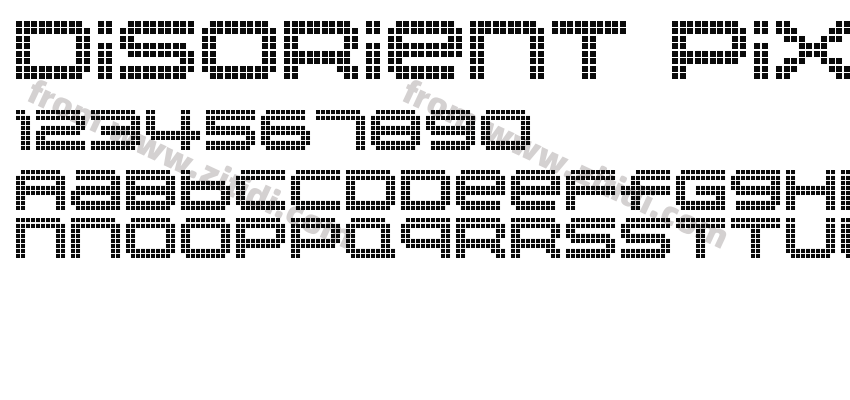 Disorient Pixels字体预览