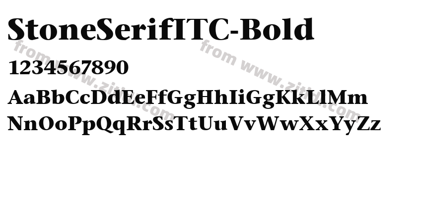 StoneSerifITC-Bold字体预览