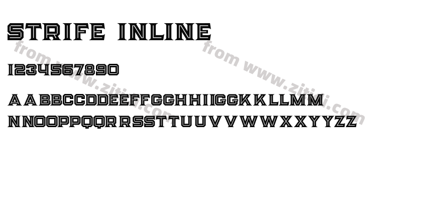 Strife Inline字体预览