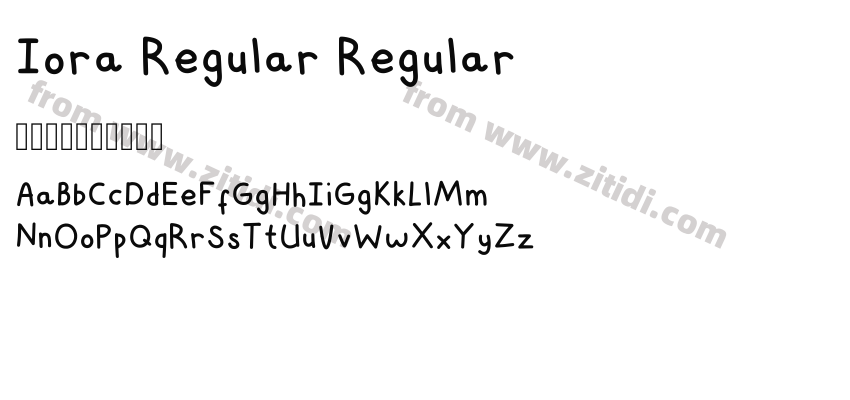 Iora Regular Regular字体预览