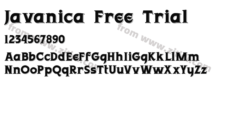 Javanica Free Trial字体预览
