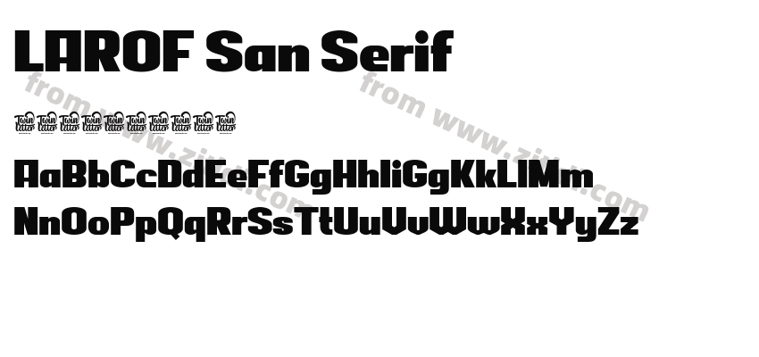 LAROF San Serif字体预览