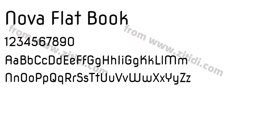 Nova Flat Book字体预览