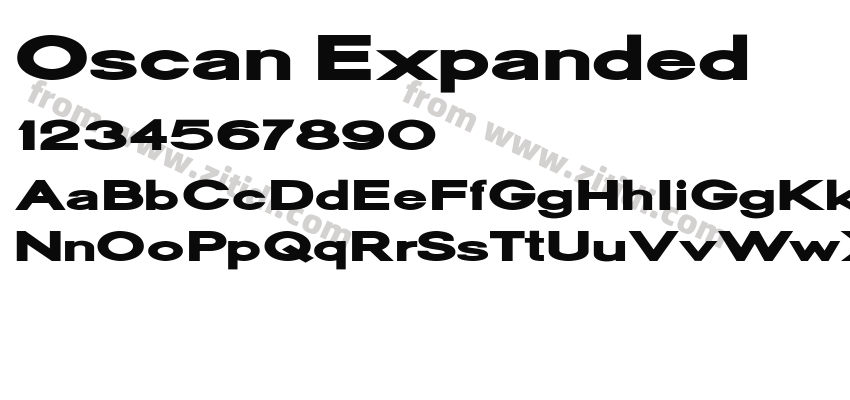 Oscan Expanded字体预览