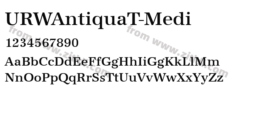 URWAntiquaT-Medi字体预览