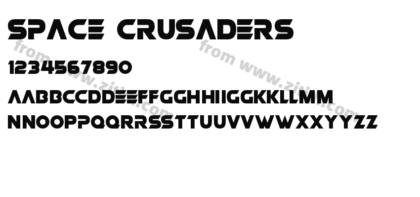 Space Crusaders字体预览