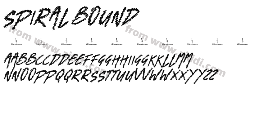 Spiral Bound字体预览