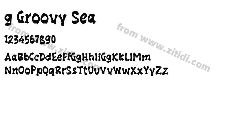 g Groovy Sea字体预览