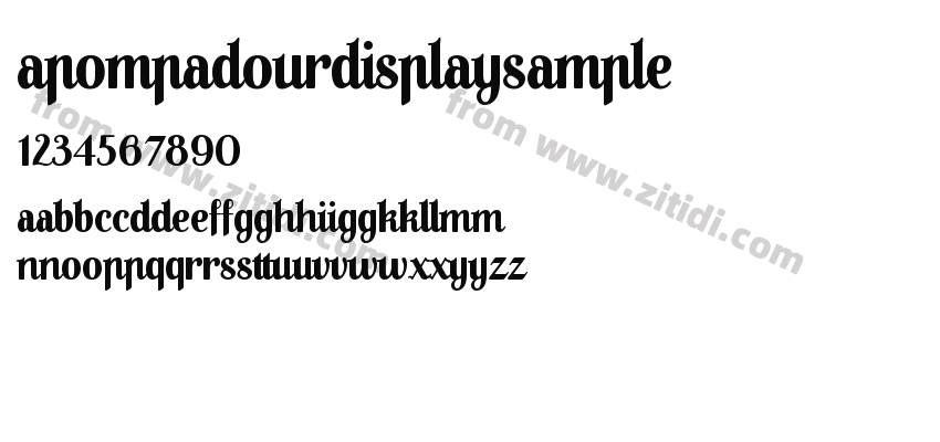 APompadourDisplaySample字体预览