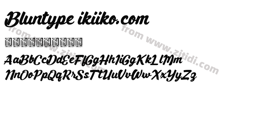 Bluntype ikiiko.com字体预览