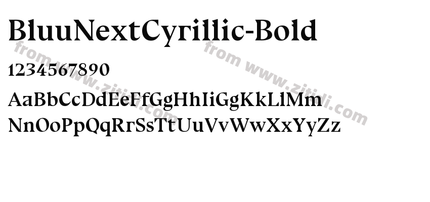 BluuNextCyrillic-Bold字体预览