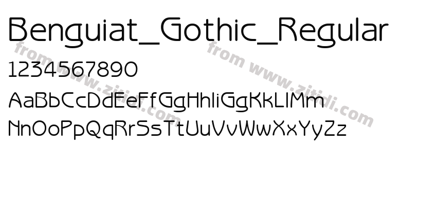 Benguiat_Gothic_Regular字体预览