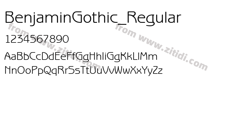 BenjaminGothic_Regular字体预览