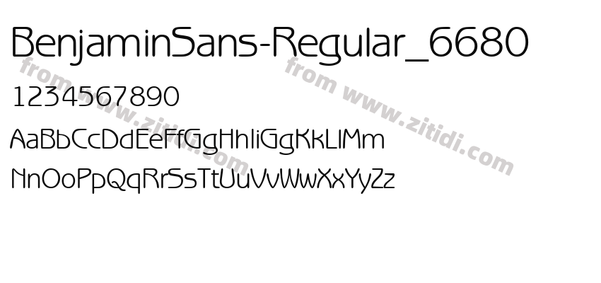 BenjaminSans-Regular_6680字体预览