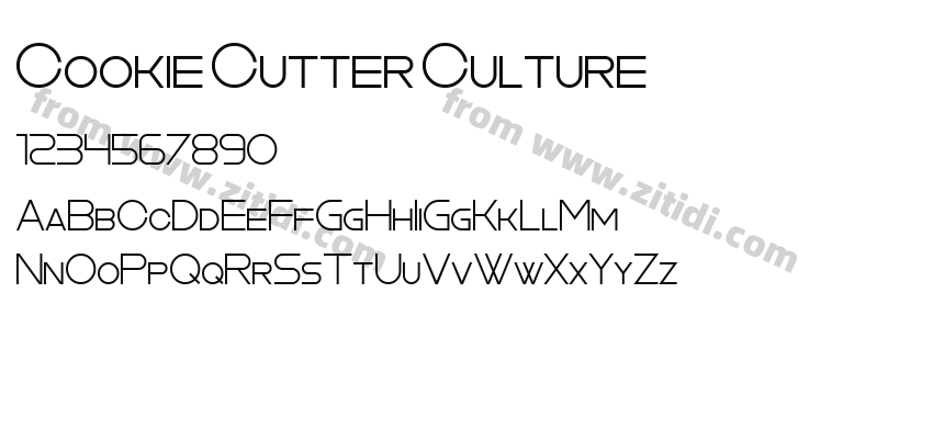 Cookie Cutter Culture字体预览