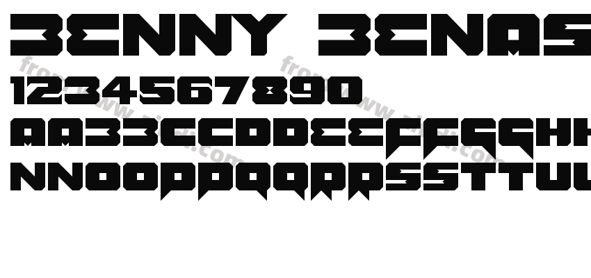 Benny Benassi Font Remake字体预览