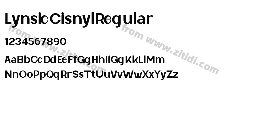 LynsicCisnylRegular字体预览
