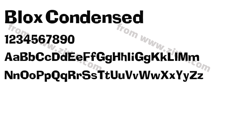 Blox Condensed字体预览