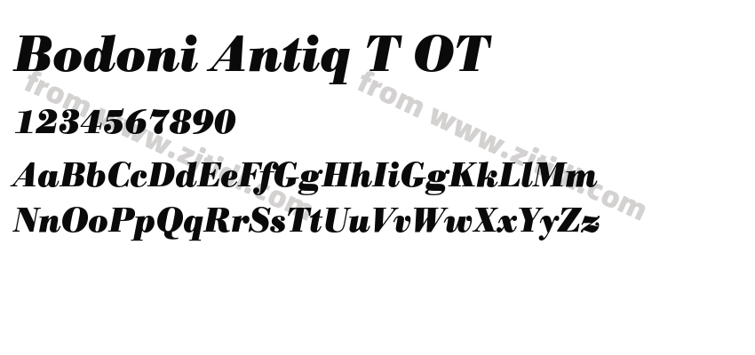 Bodoni Antiq T OT字体预览