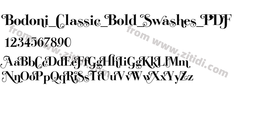 Bodoni_Classic_Bold_Swashes_PDF字体预览