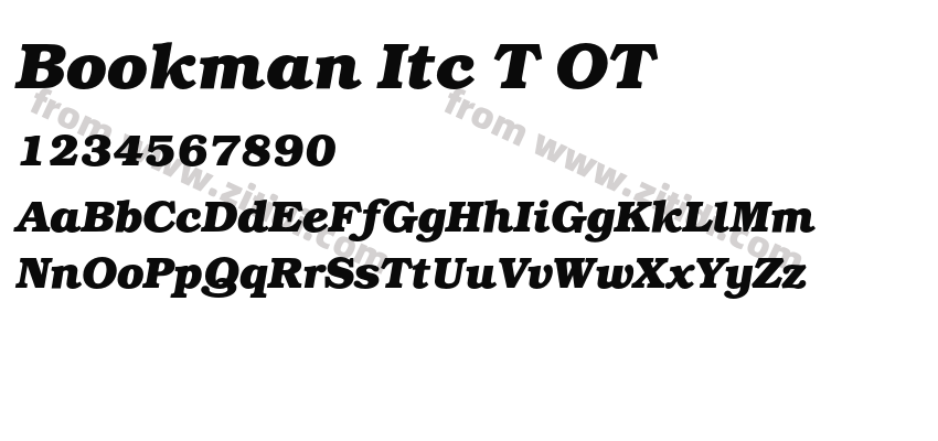 Bookman Itc T OT字体预览