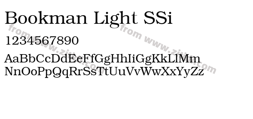 Bookman Light SSi字体预览