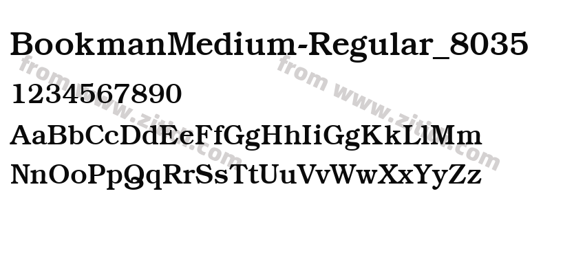 BookmanMedium-Regular_8035字体预览