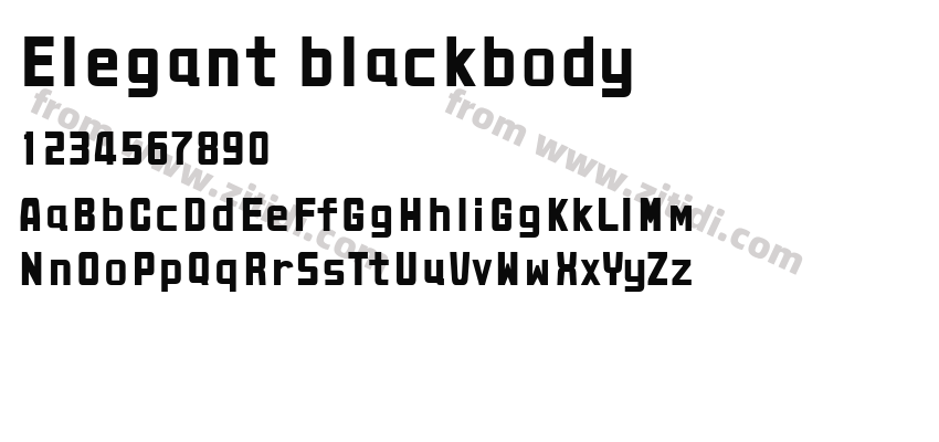 Elegant blackbody字体预览