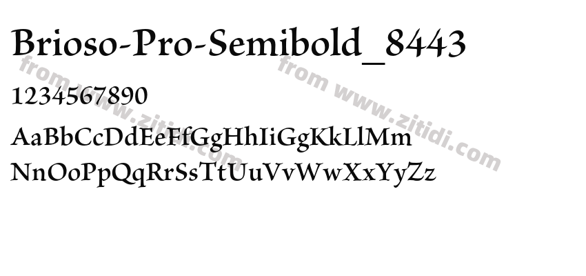 Brioso-Pro-Semibold_8443字体预览