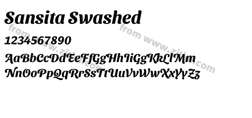 Sansita Swashed字体预览