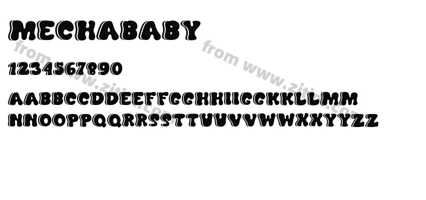 mechababy字体预览