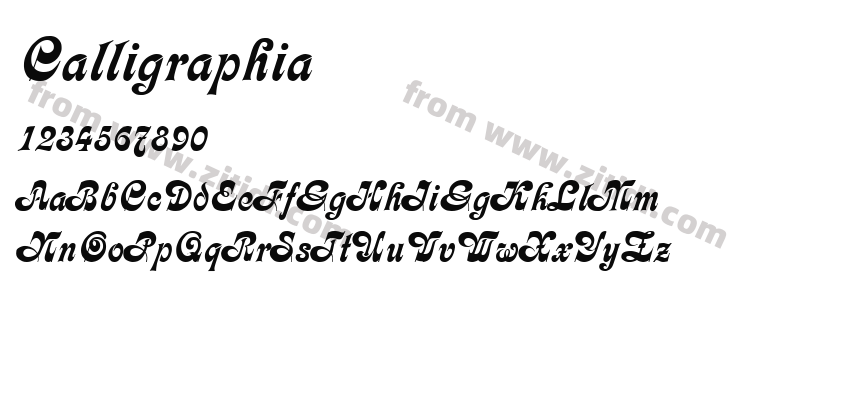Calligraphia字体预览