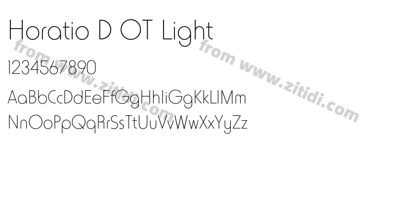 Horatio D OT Light字体预览