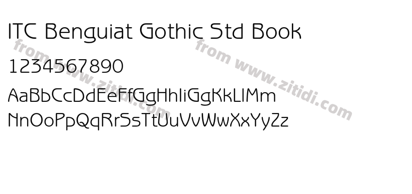 ITC Benguiat Gothic Std Book字体预览