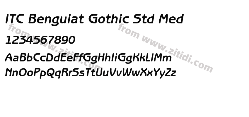 ITC Benguiat Gothic Std Med字体预览