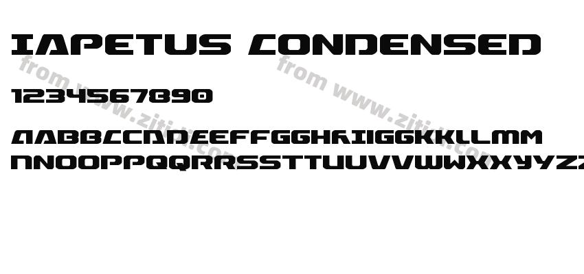 Iapetus Condensed字体预览