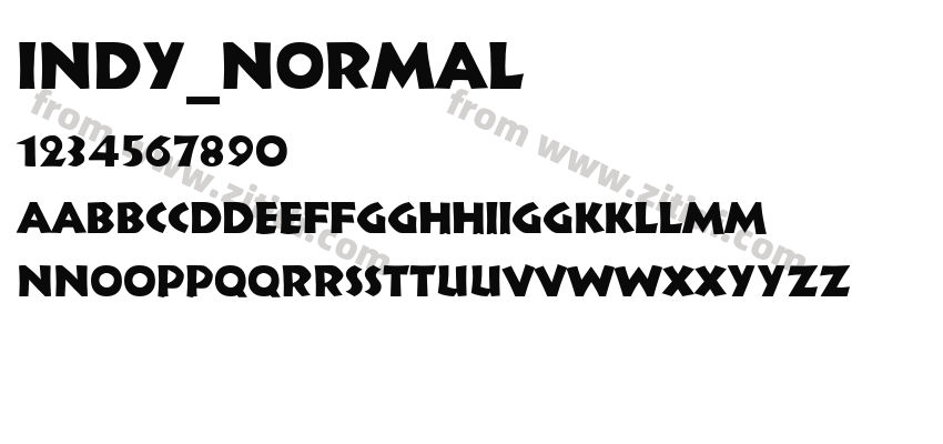 Indy_Normal字体预览
