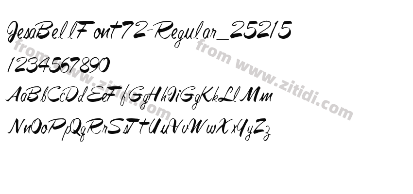 JesaBellFont72-Regular_25215字体预览