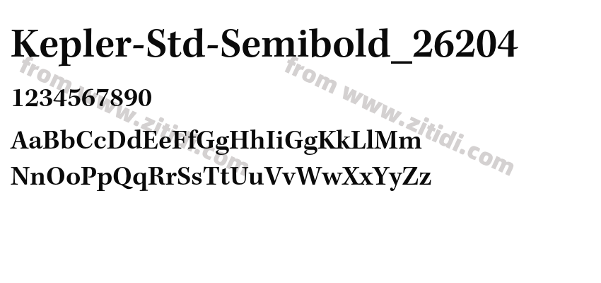 Kepler-Std-Semibold_26204字体预览