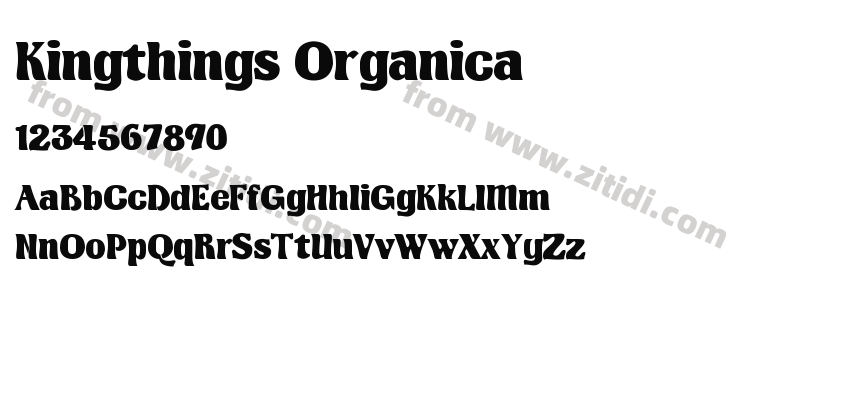 Kingthings Organica字体预览