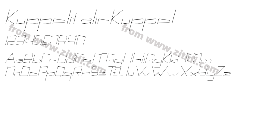 KuppelitalicKuppel字体预览