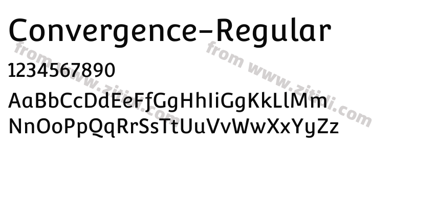 Convergence-Regular字体预览