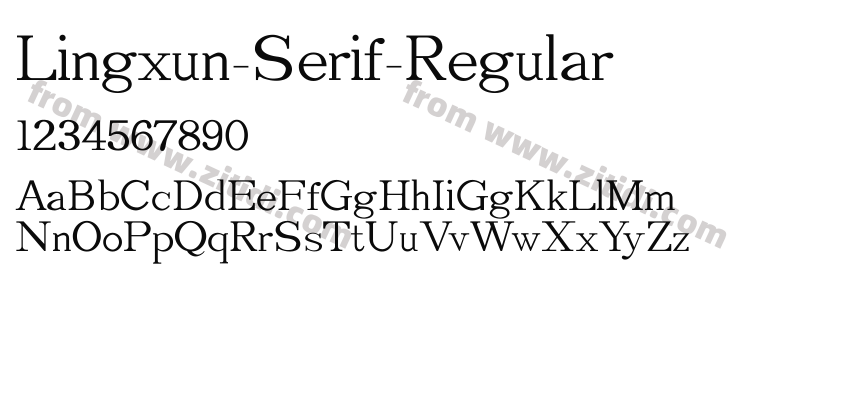Lingxun-Serif-Regular字体预览