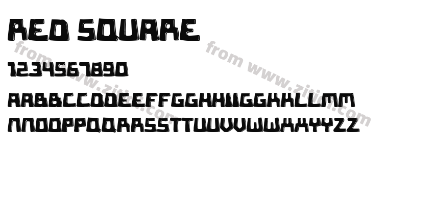 Red Square字体预览