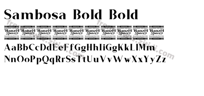 Sambosa Bold Bold字体预览
